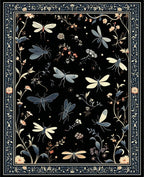 Insects and Floral Whimsical Rug
