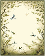 Enchanted Forest Dragonfly and Birds Design Rug