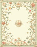 Floral Vine With Center Medallion Rug