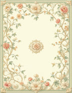 Floral Vine With Center Medallion Rug