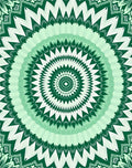 Emerald Green Radial Mandala Rug