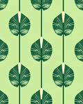 Stylized Palm Leaf Geometric Pattern Rug