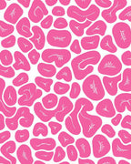 Pink Organic Abstract Pattern Rug