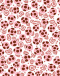 Pink Polka Dot Animal Print Pattern Rug