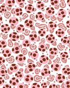 Pink Polka Dot Animal Print Pattern Rug