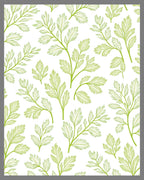 Green Leaf Delicate Pattern Rug