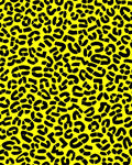 Bold Yellow Black Leopard Print Rug