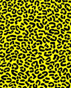 Bold Yellow Black Leopard Print Rug