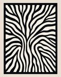 Black and White Abstract Wavy Stripes Rug