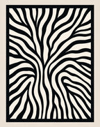 Black and White Abstract Wavy Stripes Rug