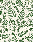 Botanical Fern Pattern Design Rug