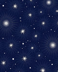 Cosmic Navy Starburst Sparkle Rug