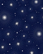 Cosmic Navy Starburst Sparkle Rug