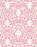 Pink Floral Symmetrical Ornament Rug