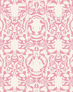 Pink Floral Symmetrical Ornament Rug
