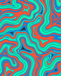 Vibrant Waves Patterned Design Rug