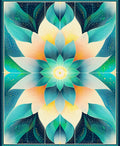 Radiant Floral Mandala Pattern Rug