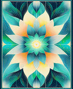 Radiant Floral Mandala Pattern Rug