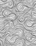 Abstract Swirling Black White Lines Rug