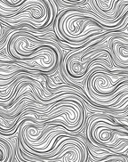 Abstract Swirling Black White Lines Rug