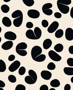 Abstract Black Spots Pattern Rug