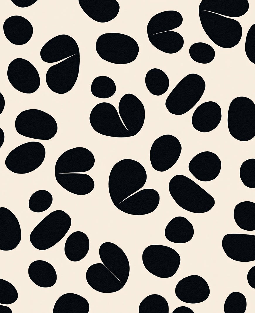 Abstract Black Spots Pattern Rug