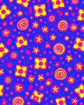 Vibrant Yellow And Pink Abstract Patterns Rug