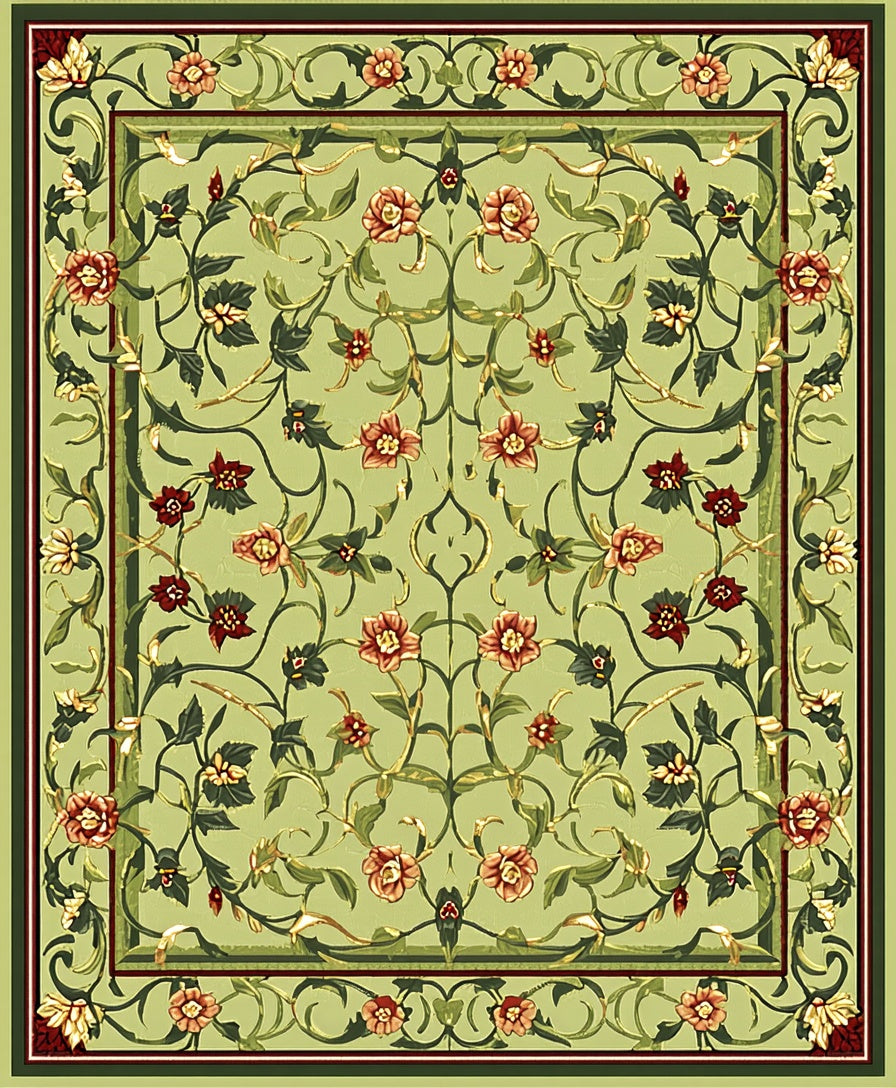 Floral Vine Intricate Pattern Rug