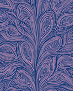 Abstract Swirls Pink Blue Pattern Rug