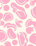 Pink Organic Shapes Pattern Rug