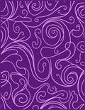 Ornate Purple Swirl Pattern Rug