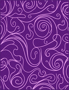 Ornate Purple Swirl Pattern Rug