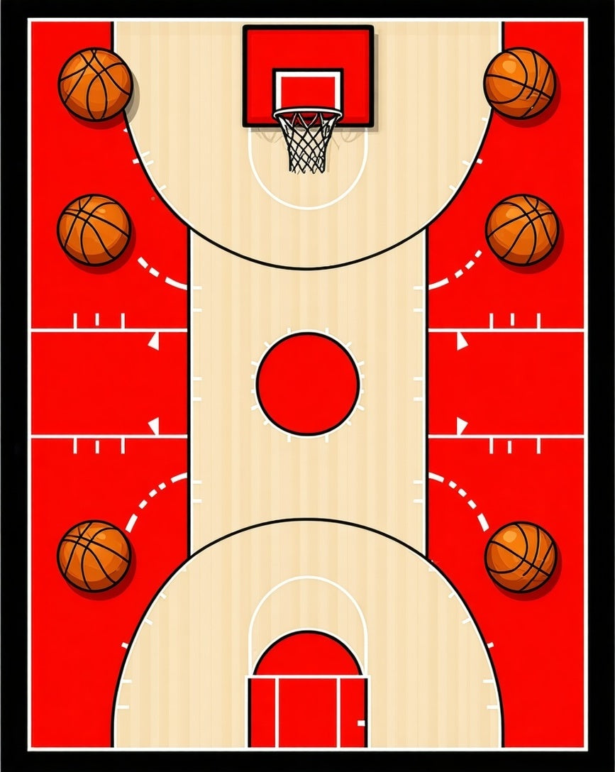 Sport Court Basketball Court Design Rug
