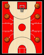 Sport Court Basketball Court Design Rug