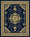 Elegant Gold Floral Border Rug