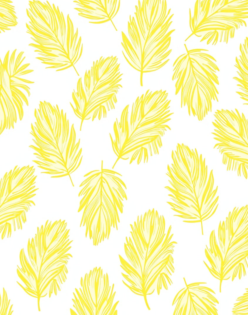 Golden Feather Pattern Design Rug