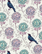 Birds Floral Garden Pattern Rug