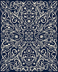 Intricate Floral Symmetry Rug
