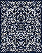 Intricate Floral Symmetry Rug
