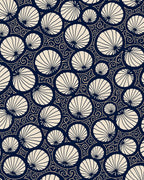 Art Deco Fan Floral Pattern Rug
