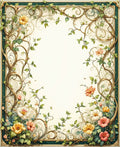 Vines Blossoms Art Nouveau Rug