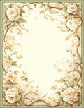 Delicate Floral Branches Beige Rug