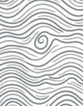 Gray White Swirl Wave Pattern Rug