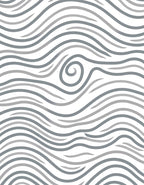 Gray White Swirl Wave Pattern Rug