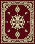 Crimson Antique Floral Medallion Rug