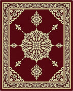 Crimson Antique Floral Medallion Rug