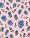 Vibrant Feather Pattern Delight Rug