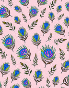 Vibrant Feather Pattern Delight Rug
