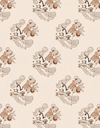 Abstract Botanical Floral Pattern Rug
