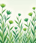 Green Botanical Meadow Floral Rug